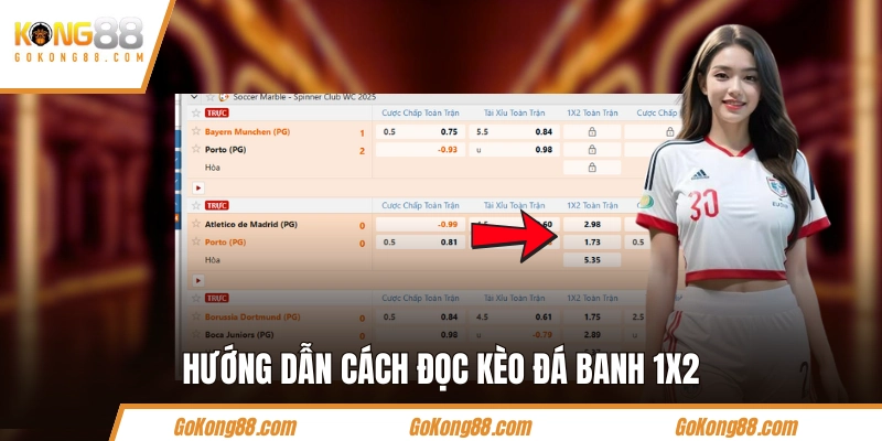 Hướng dẫn cách đọc kèo đá banh 1x2